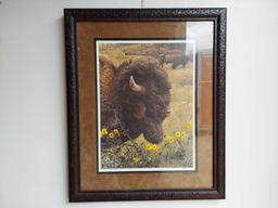 Framed Witness of a Past-Bison by Carl Benders