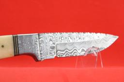 Damascus sheath knife