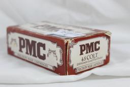 One Box of PMC 250 gr. 45 Colt LFP. Count 50. New.