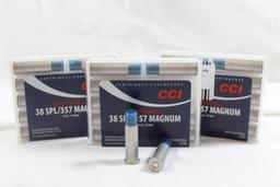 Three boxes of CCI 38/357 Mag Shotshells. Count 30. New.