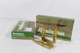 338 Remington Ultra Mag, two boxes with 250 GR SWift A-Frame PSP