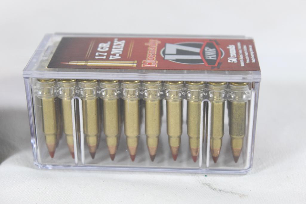 One brick 500 rounds of Hornady .17 HMR with 17 GR. V-Max.