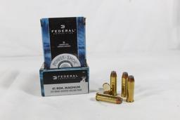 Two boxes 40 rnds Federal .41 Rem. MAG, 210 GR jhp.