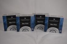 Four packs of Federal #100 small pistol primers. Count approx 390.