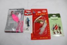 Four packages of spinner baits. New.