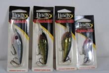 Four Lindy Shadling fishing baits. New in packages.