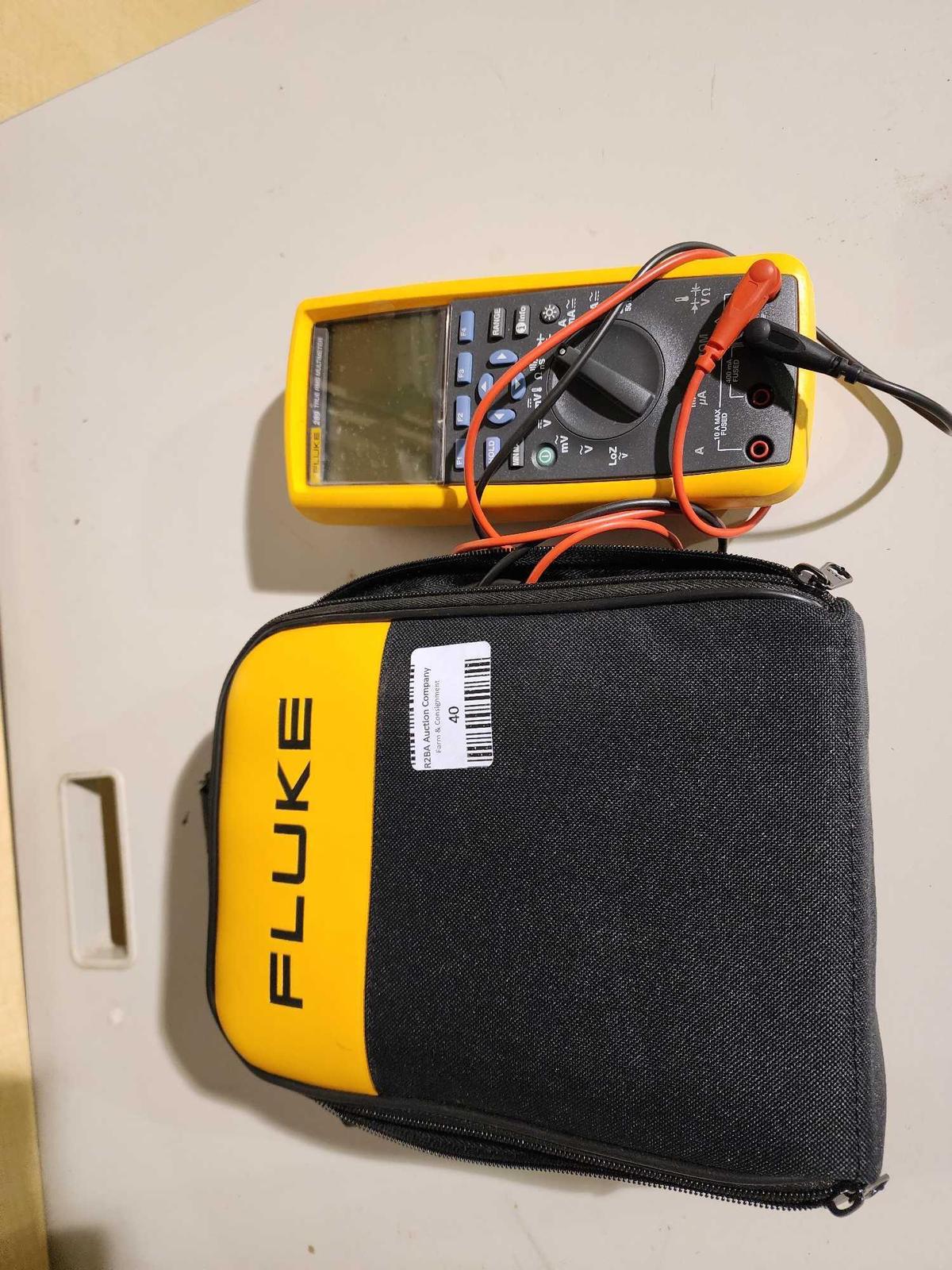 FLUKE voltage meter in nylon case. Like new.
