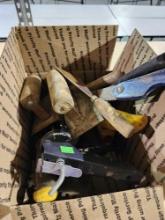 Concrete trowels, drywall saw, tube gun, etc. Used.