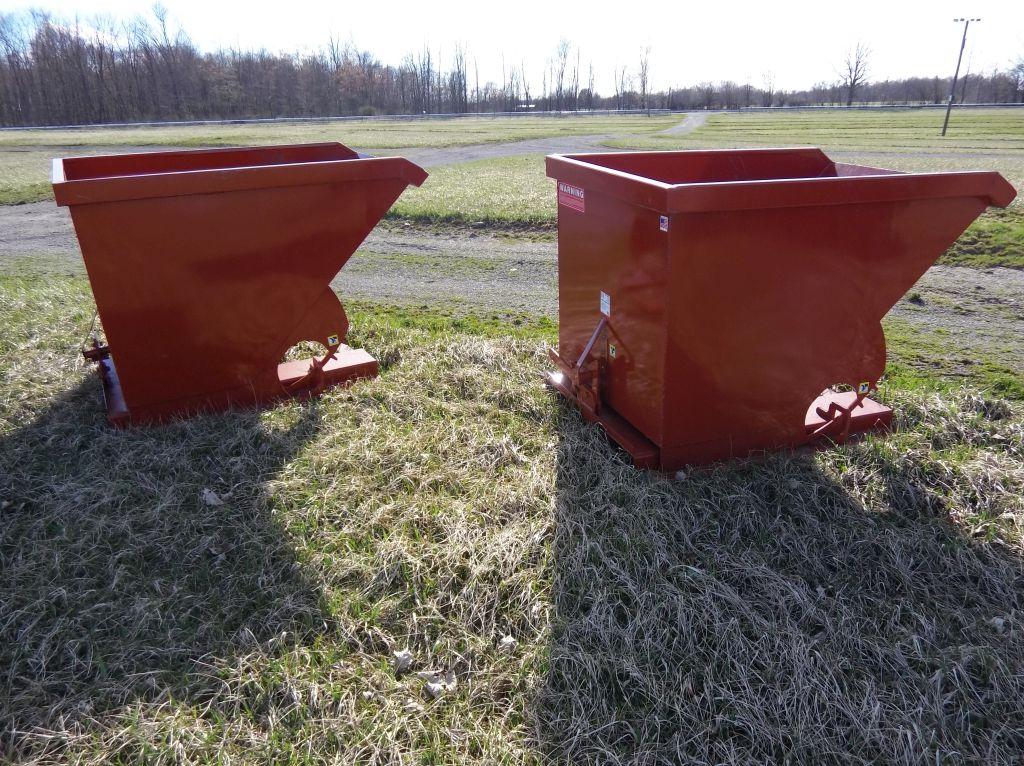 1.5 yd skid loader dump hopper