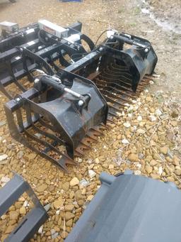 84" dual cylinder dual cylinder rock grapple