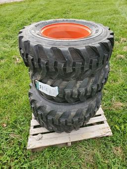 12X16.5 SKID LOADER TIRES WITH WHEELS