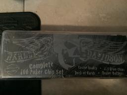 HARLEY DAVIDSON COMPLETE 100 POKER CHIP SET