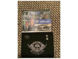 HARLEY DAVIDSON OWNERS GROUP PATCH, PIN, AND BELL