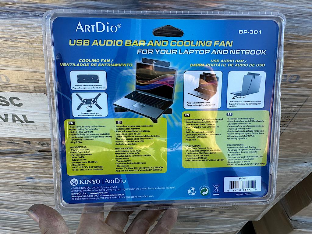 PALLET OF USB AUDIO BAR COOLING FANS