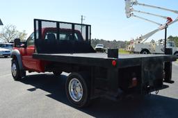 2012 Ford F-450XL Single Cab 4WD Flatbed (Red)