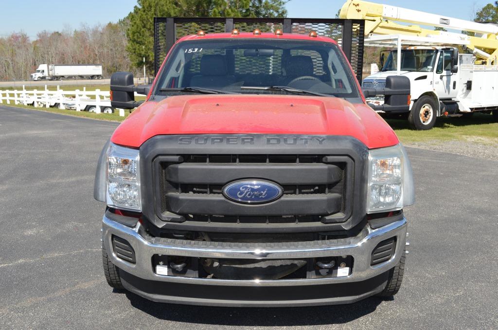 2012 Ford F-450XL Single Cab 4WD Flatbed (Red)