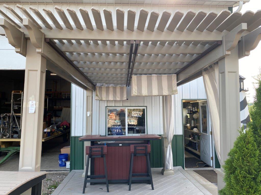 Berlin Gardens Urbana Vinyl Pergola with Curtains