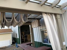 Berlin Gardens Urbana Vinyl Pergola with Curtains