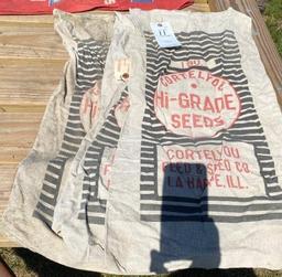 3 - Hi-Grade Seeds Cloth Grain Sacks