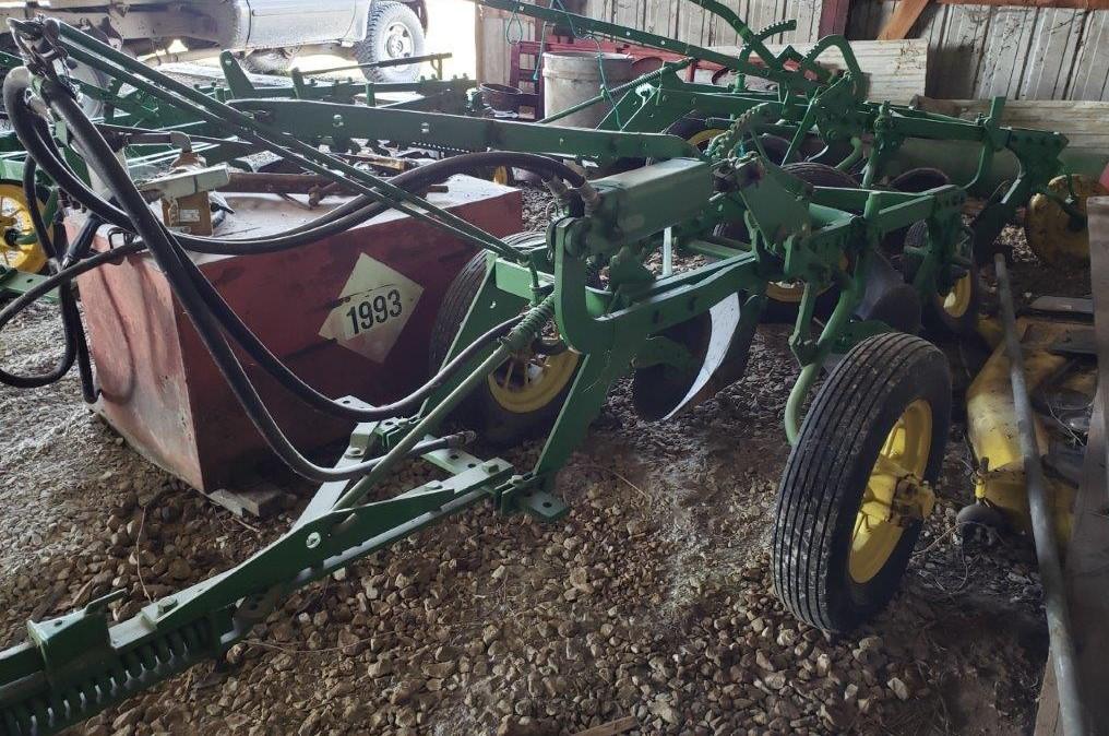 JD 44 2 Bot. Pull Plow, newer tires, restored