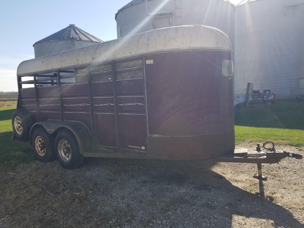 1987 Blair 6'x16' Bumper Hitch Livestock Trailer