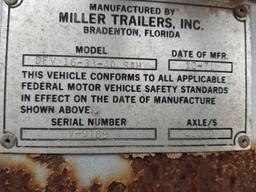 '71 Miller Tandem Axle Service Trailer