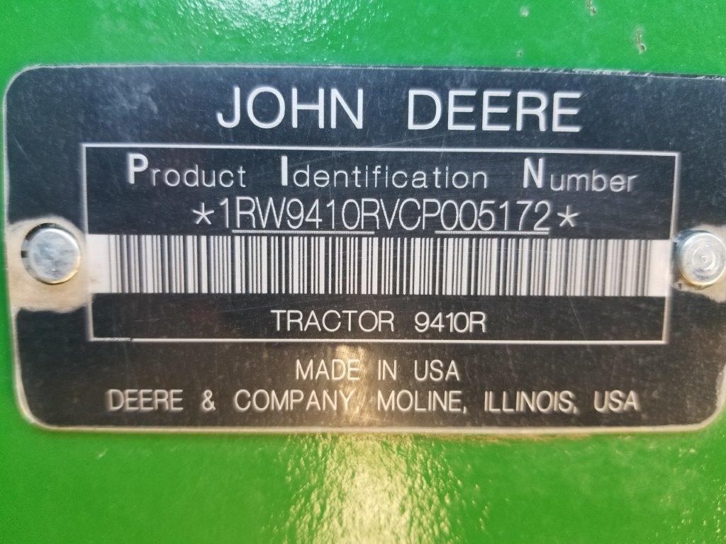 2012 John Deere 9410R 4WD Tractor