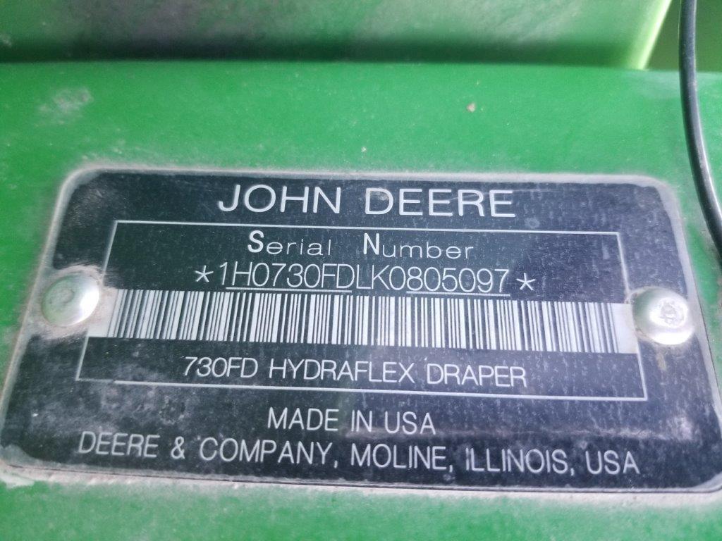 2019 John Deere 730FD Draper Platform