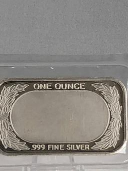 Sealed Two 1 Oz. Silver bars .999 Fine Silver American Flag Design.