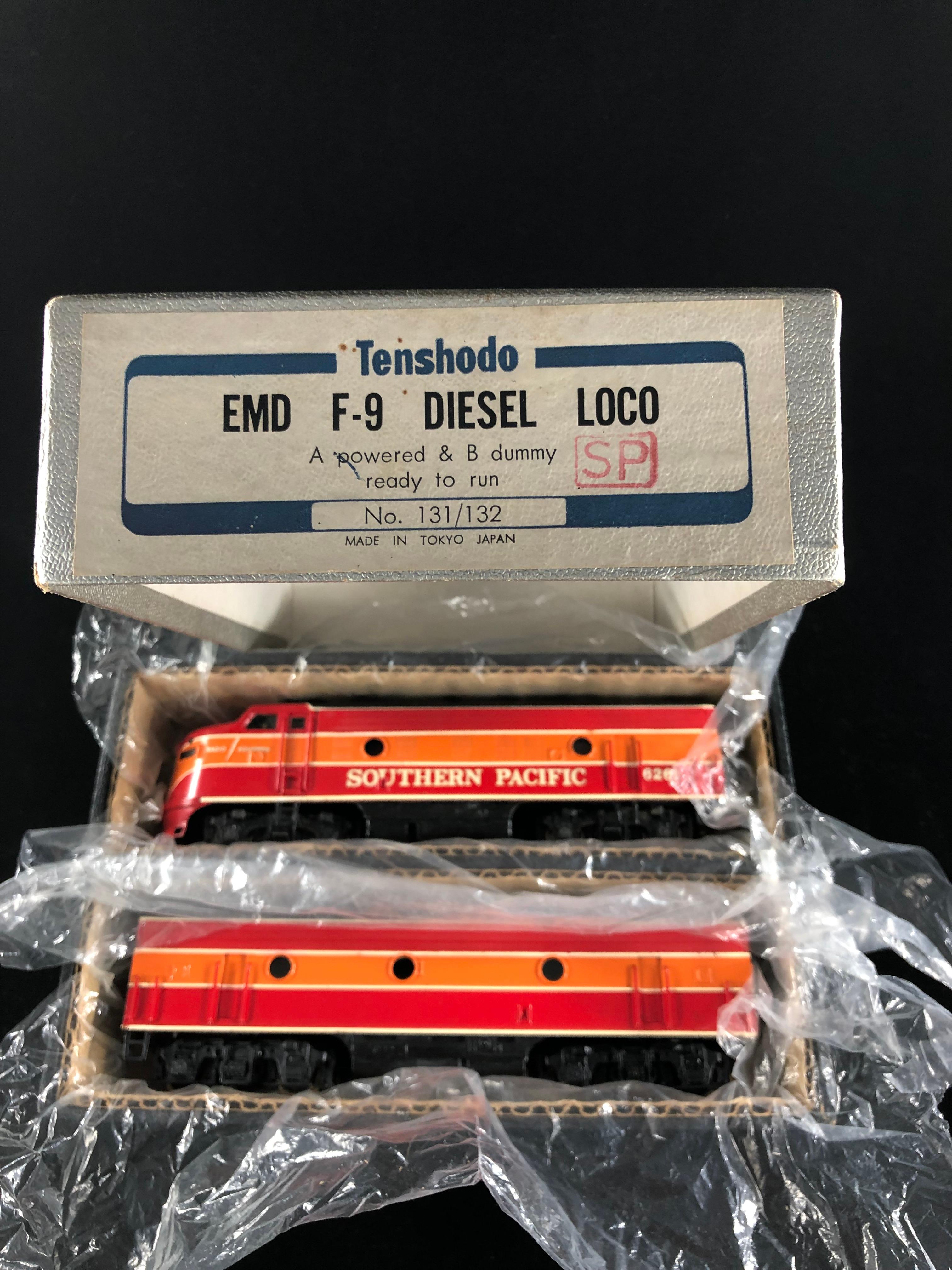 Tenshodo 131 HO Scale Brass Set Southern Pacific EMD F9AB Tested.