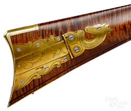 Contemporary carved Pennsylvania flintlock rifle