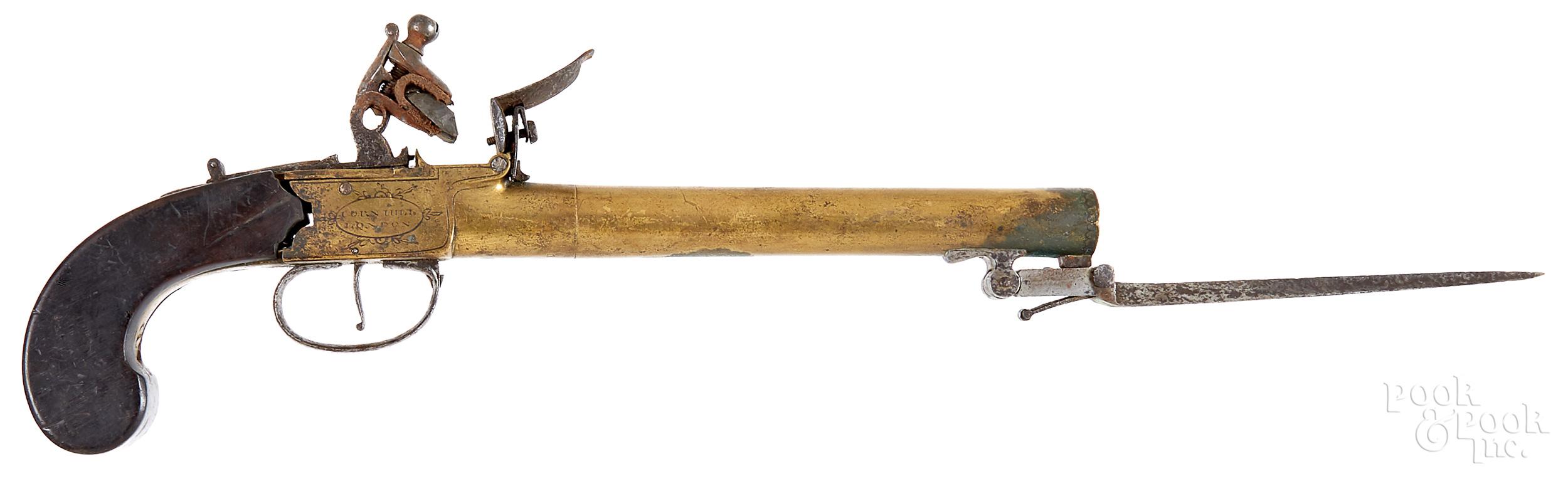 Nicholson, Corn Hill London flintlock pistol