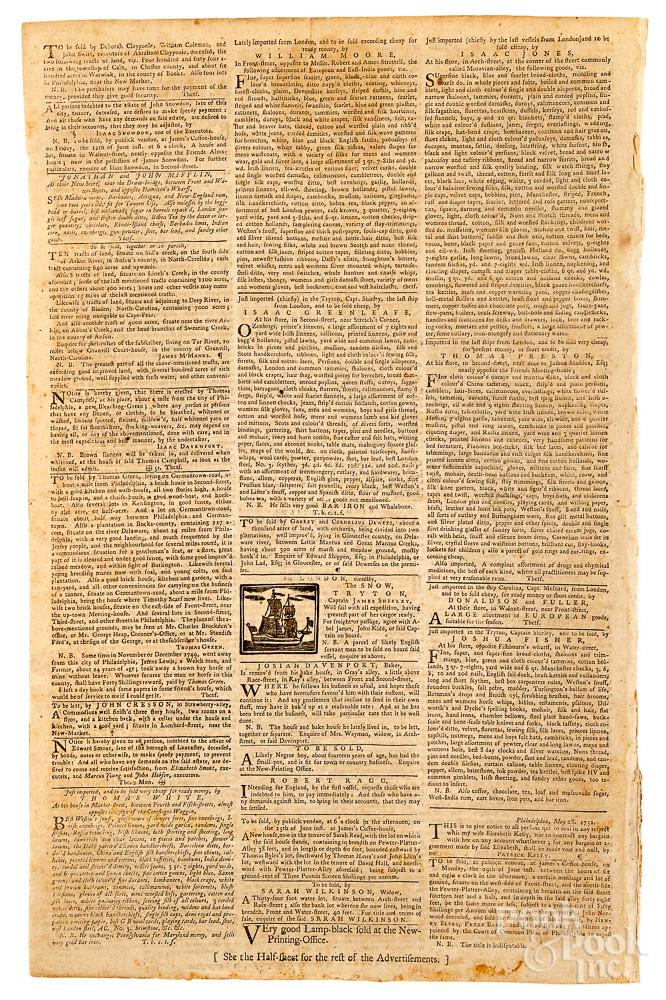 Ben Franklin's The Pennsylvania Gazette newspaper