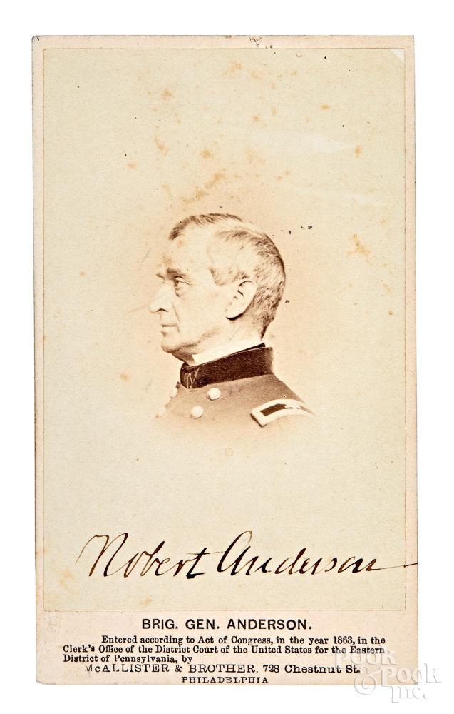 Signed CDV of Brigadier General Robert Anderson