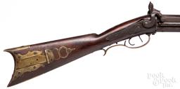 W. Ogden, NY double barrel O/U percussion rifle