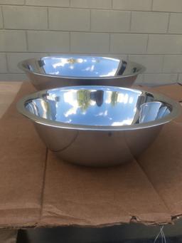 2 Brand New SS Mixing Bowls