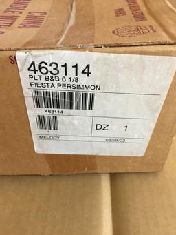 Brand New Homer Laughlin China 6 1/8  inch Fiesta Persimmon B & B Plate