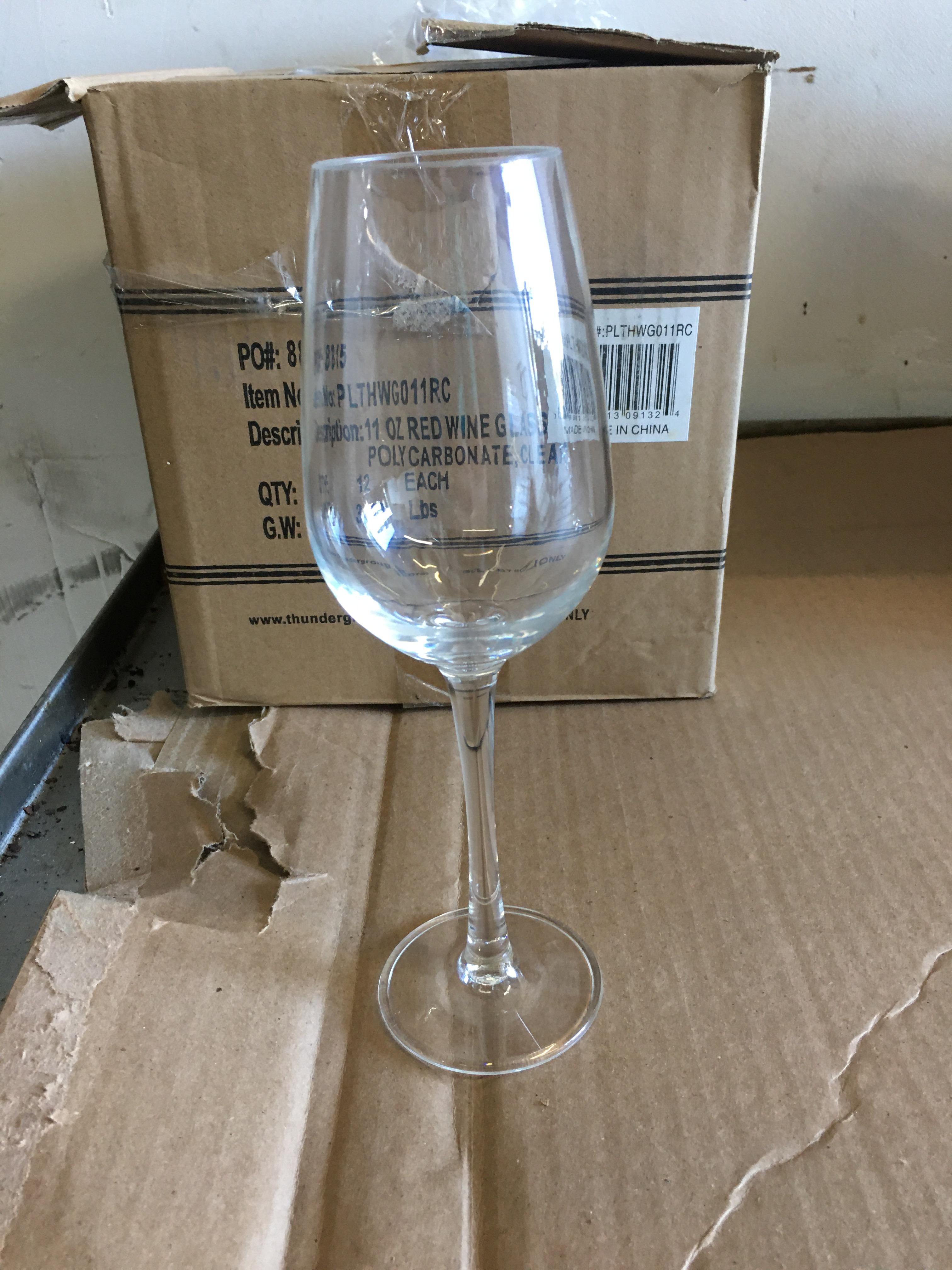 Brand New Thunder Group 7 oz. Poly carbonate Champagne Glasses