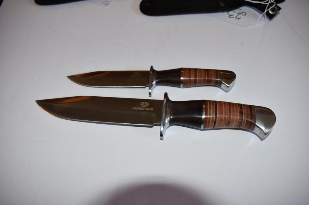 Set of 2 Mossy Oak Fixed Blade Hunting Knives