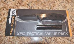 Tac Force Two Piece Tactical Knife and Flashlight