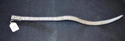 Custom Leather & Rattlesnake Belt, Size 32, Western Diamondback