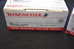 Factory Winchester 9MM Luger, 2 Boxes