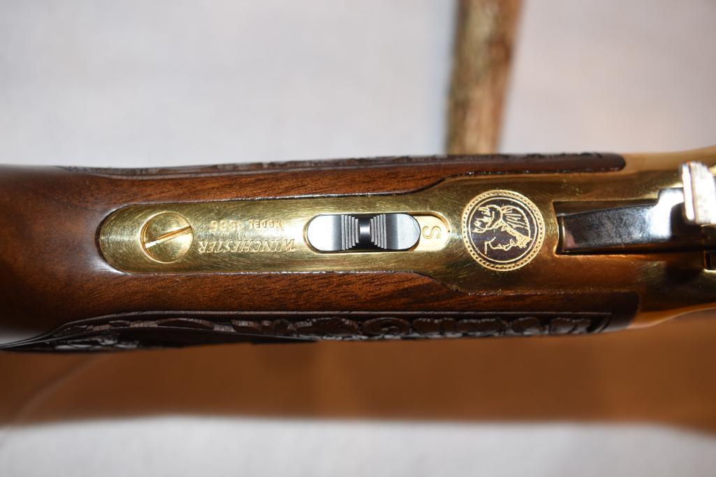 Custom Built Winchester 1886 in 45-70, Rare in Gold Plated Edition