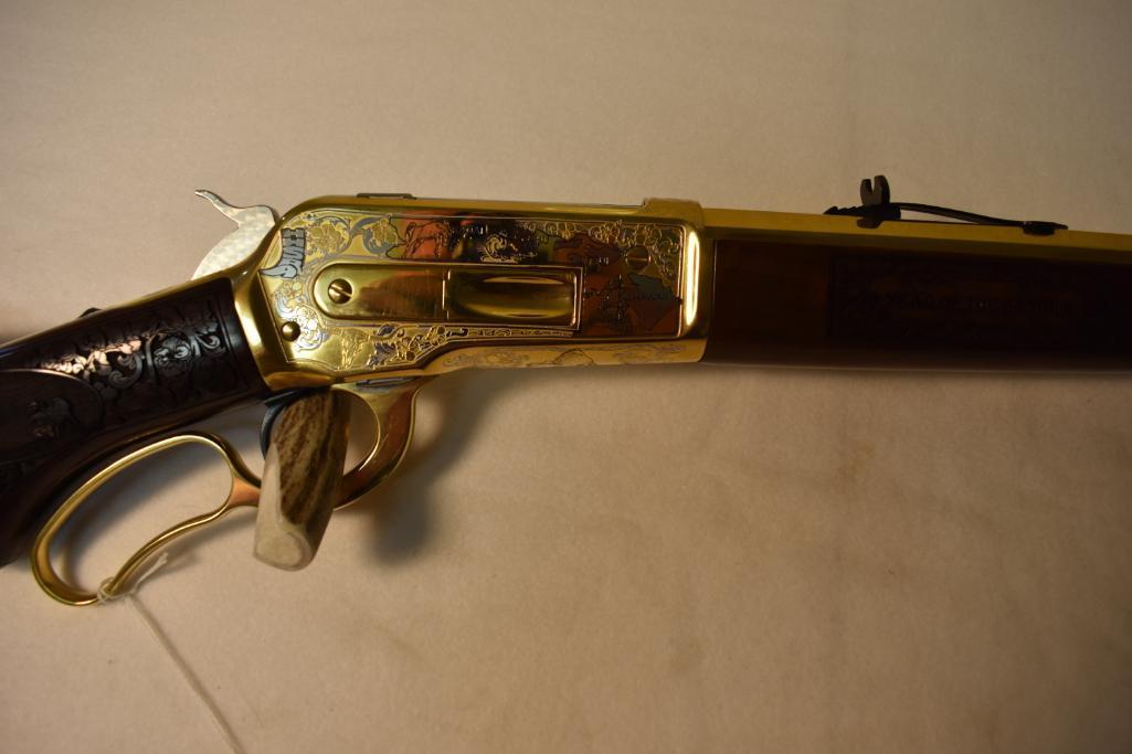 Custom Built Winchester 1886 in 45-70, Rare in Gold Plated Edition