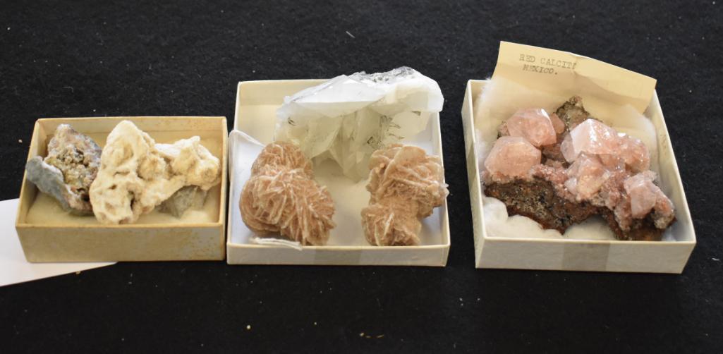 Grouping of Minerals to Include: Calcite, Red Calcite, Selenite Roses & More