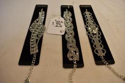 Costume Rhinestone/ CZ Fashion Bracelets 8-8 1/2 in long