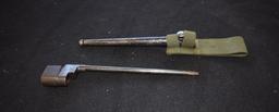 Vintage Wartime Spike Bayonet with metal sheath No.04, Mark II