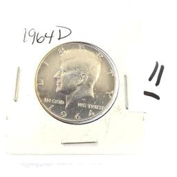 1964-D Kennedy Half, Nice and Clear Finish