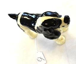 Black & White Spaniel Dog Figurine12 in