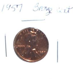 1957 Bronze Cent, Hi Quality, appears Nearly UNC